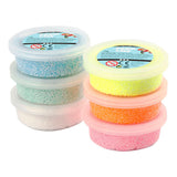 Argile Foam ®, paillettes, couleurs pastel, 14 gr, boîte de 6