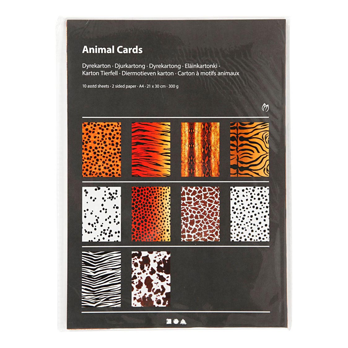 Entreprise créative https: www.cchobby.nl motifs animaux-karton-a4-sheet-210x297-mm-300-gr-10-div-vellen-1-doos