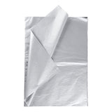 Creativ Company Paper de tissu argent 6 feuilles 14 gr, 50x70cm