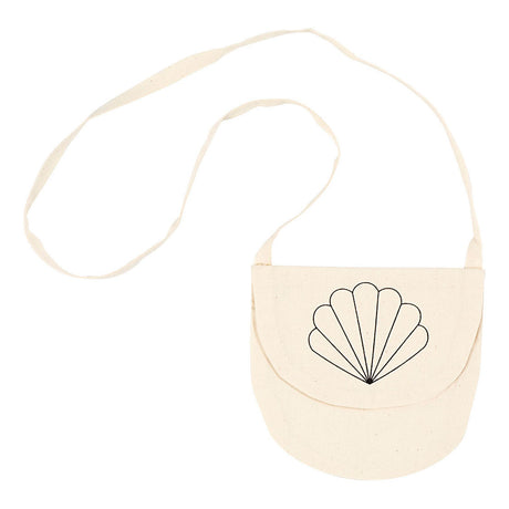 Sac à épaule de la compagnie Creativ Cotton Oyster Shell, 15x14cm