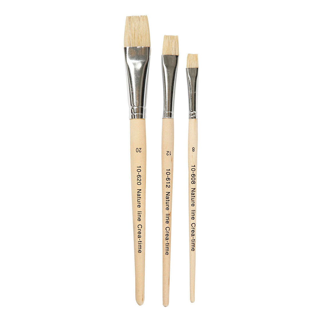 Creativ Company Nature Line Brush 8 12 20 Plat, 3st.