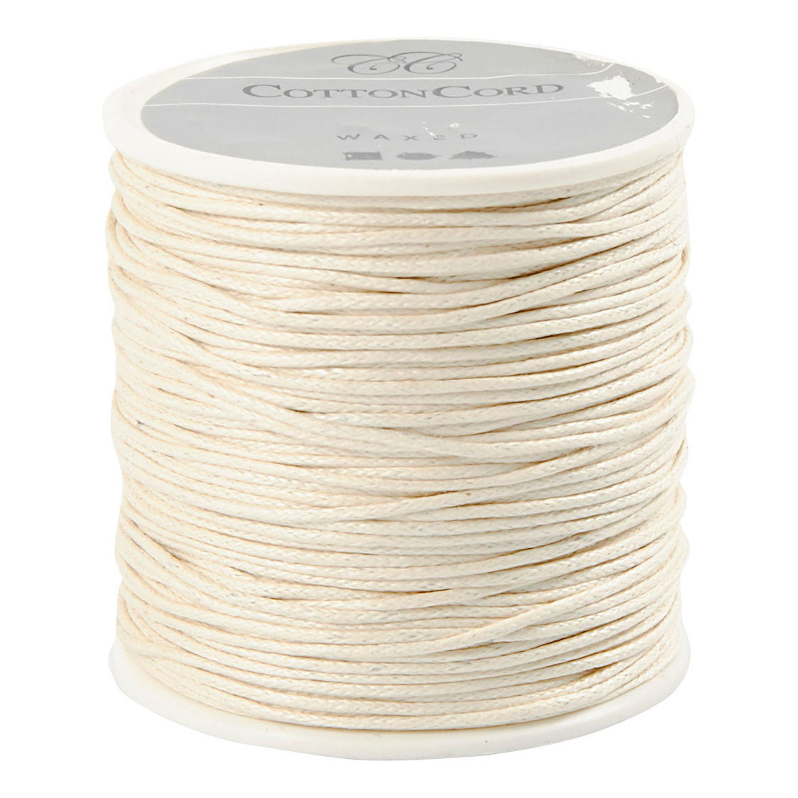 Creativ Company Company Cotton Cord off-White Tloust 1 mm, 40m