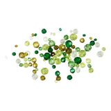 Creative Company Facet Beads Mix Green Glitter, 45 gram