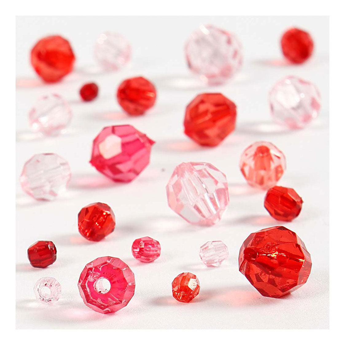 Creative Company Facet Beads Mix Red Harmonie, 45 grammi