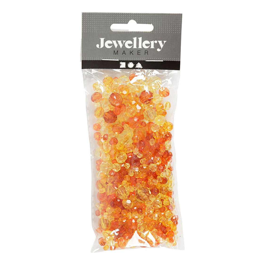 Creative Company Facet Beads Mix Yellow, 45 grammi