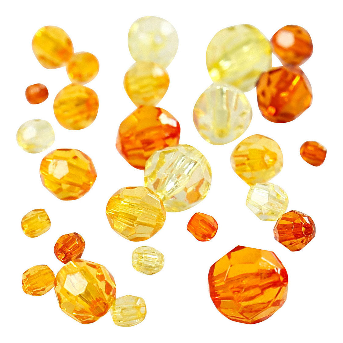 Creative Company Facet Beads Mix Yellow, 45 grammi