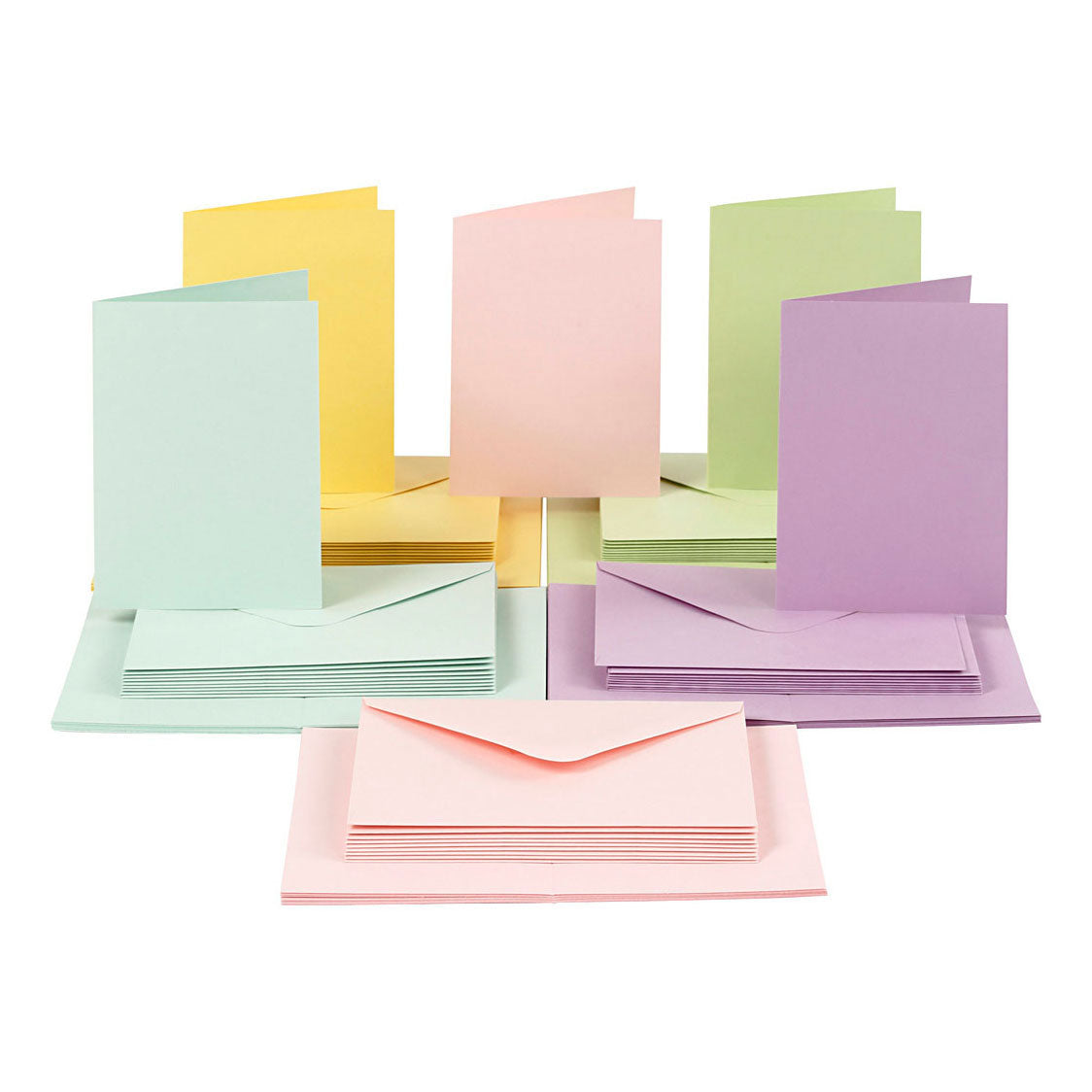 Creativ Company cards and envelopes pastel colors, 50 sets