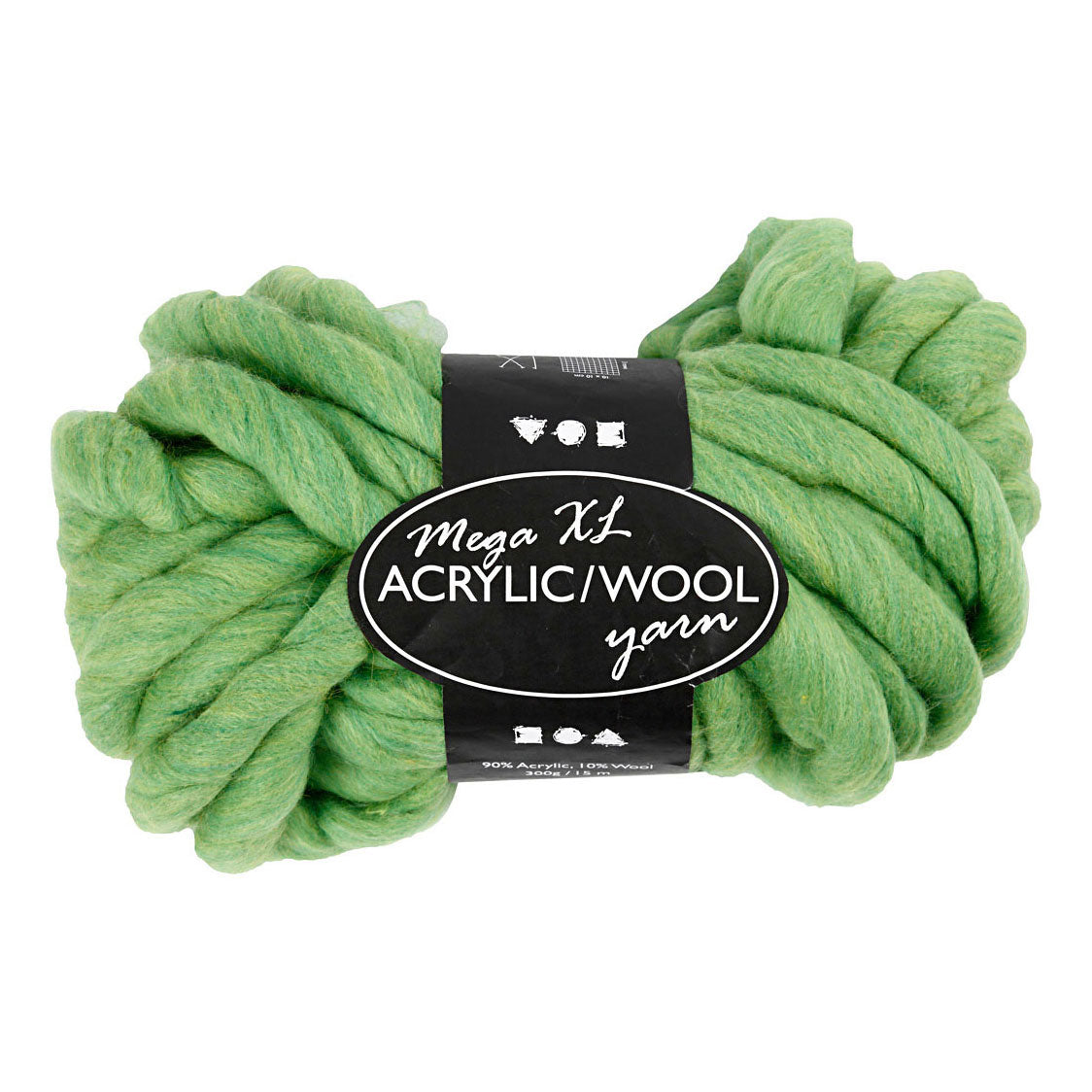 Creativ Company XL Yarn de l'acryl - Lime Groen, 15m