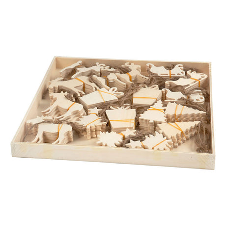 Creativ company décorations en bois thème de Noël, 90 pcs.