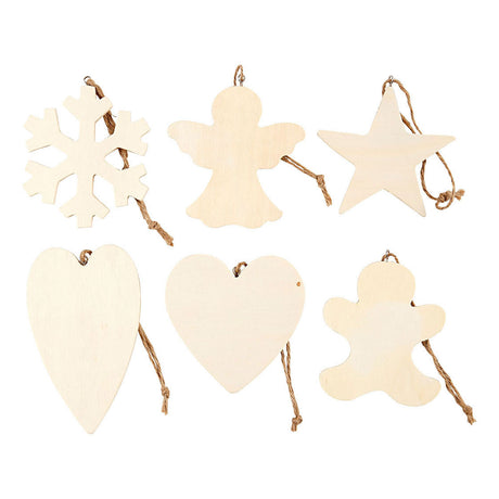 Creativ company décorations en bois thème de Noël divers, 90 pcs.