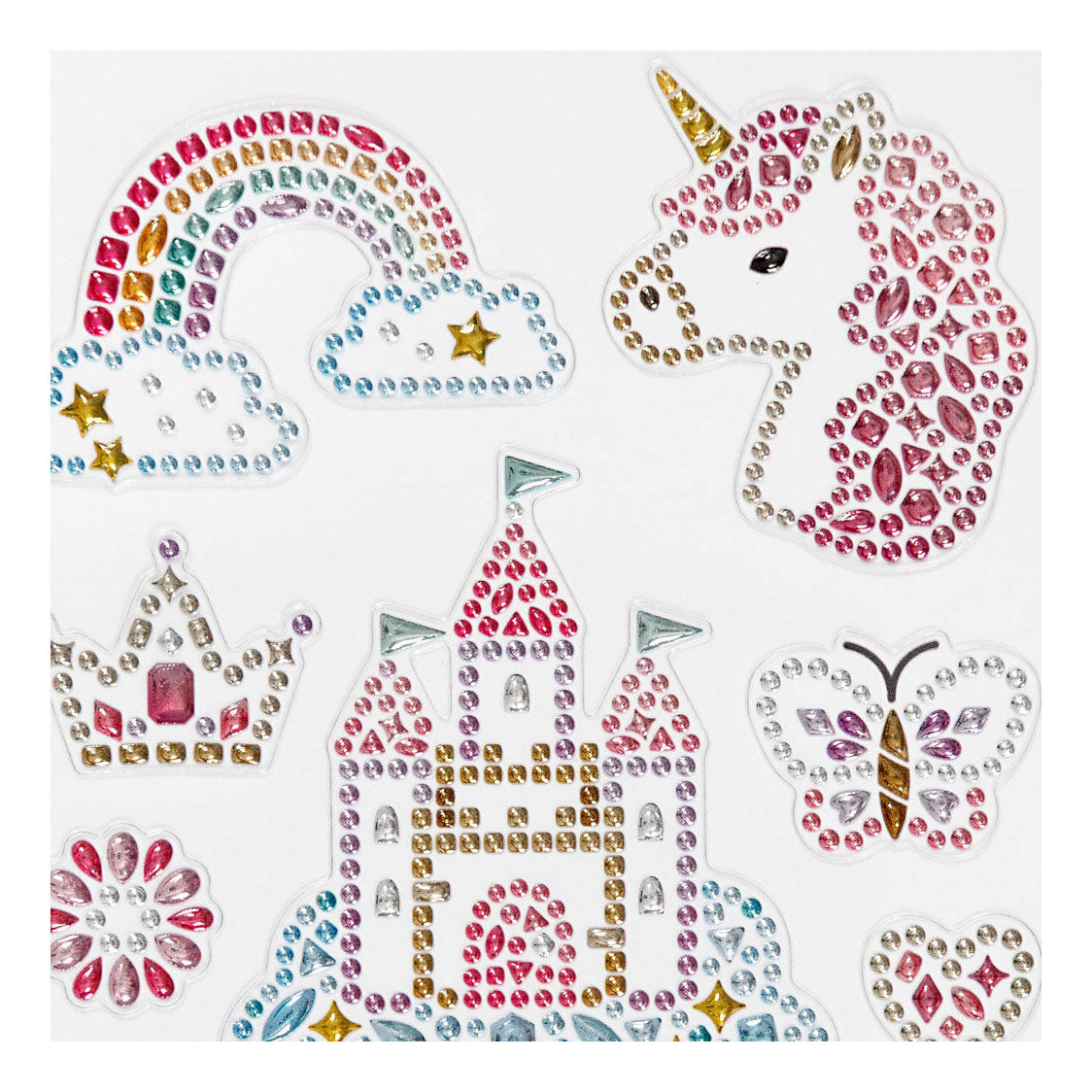 Creative Company Diamant Stickers Unicorn, 1 Sheet