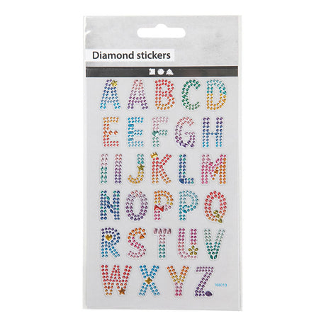 Creativ Company Diamant Stickers Alphabet, 1 feuille