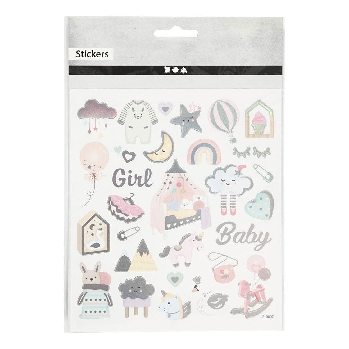 Autocollants de la compagnie Creativ bébé fille, 1 feuille