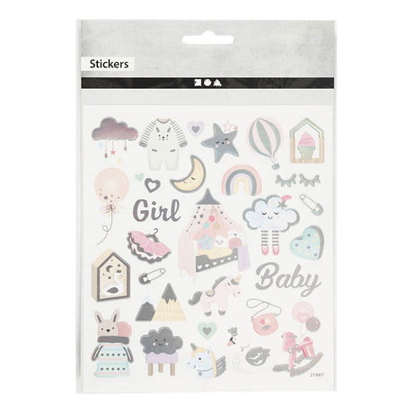 Autocollants de la compagnie Creativ bébé fille, 1 feuille