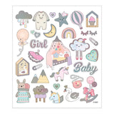Autocollants de la compagnie Creativ bébé fille, 1 feuille