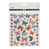 Creativ Company Stickers Fleurs et papillons, 1 feuille