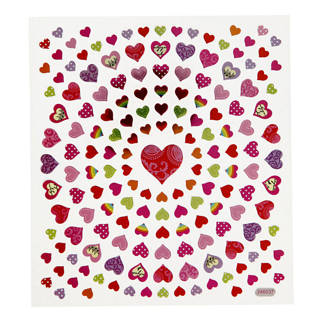 Creativ Company autocollants petits coeurs, 1 vel