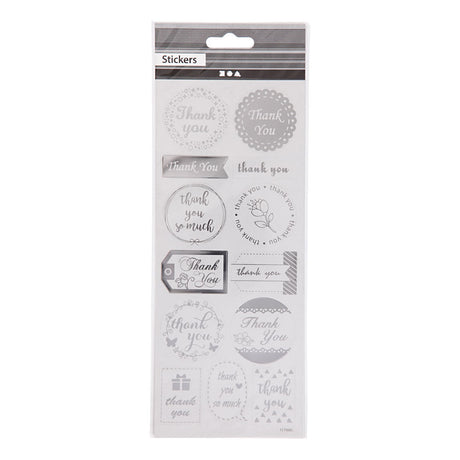 Creativ Company autocollants argent merci, 1 vel