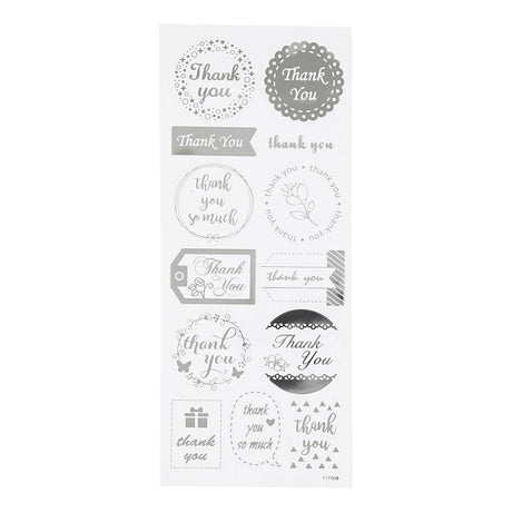 Creativ Company autocollants argent merci, 1 vel