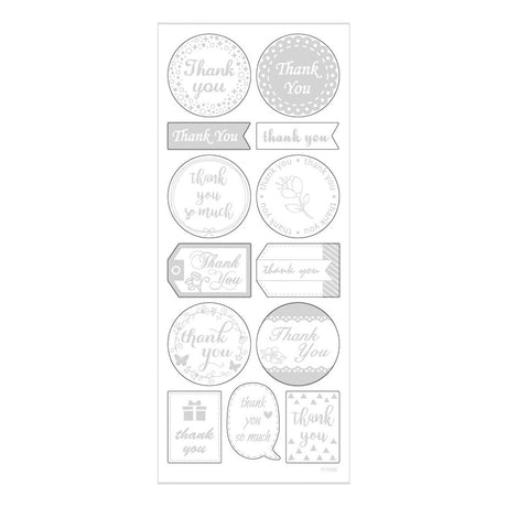 Creativ Company autocollants argent merci, 1 vel