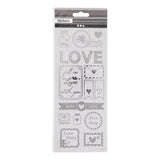 Creativ Company Stickers Silver Love, 1 feuille