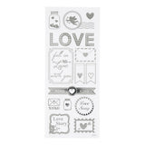 Creativ Company Stickers Silver Love, 1 feuille