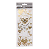 Creative Company Stickers Gold Hearts, 1 Vel