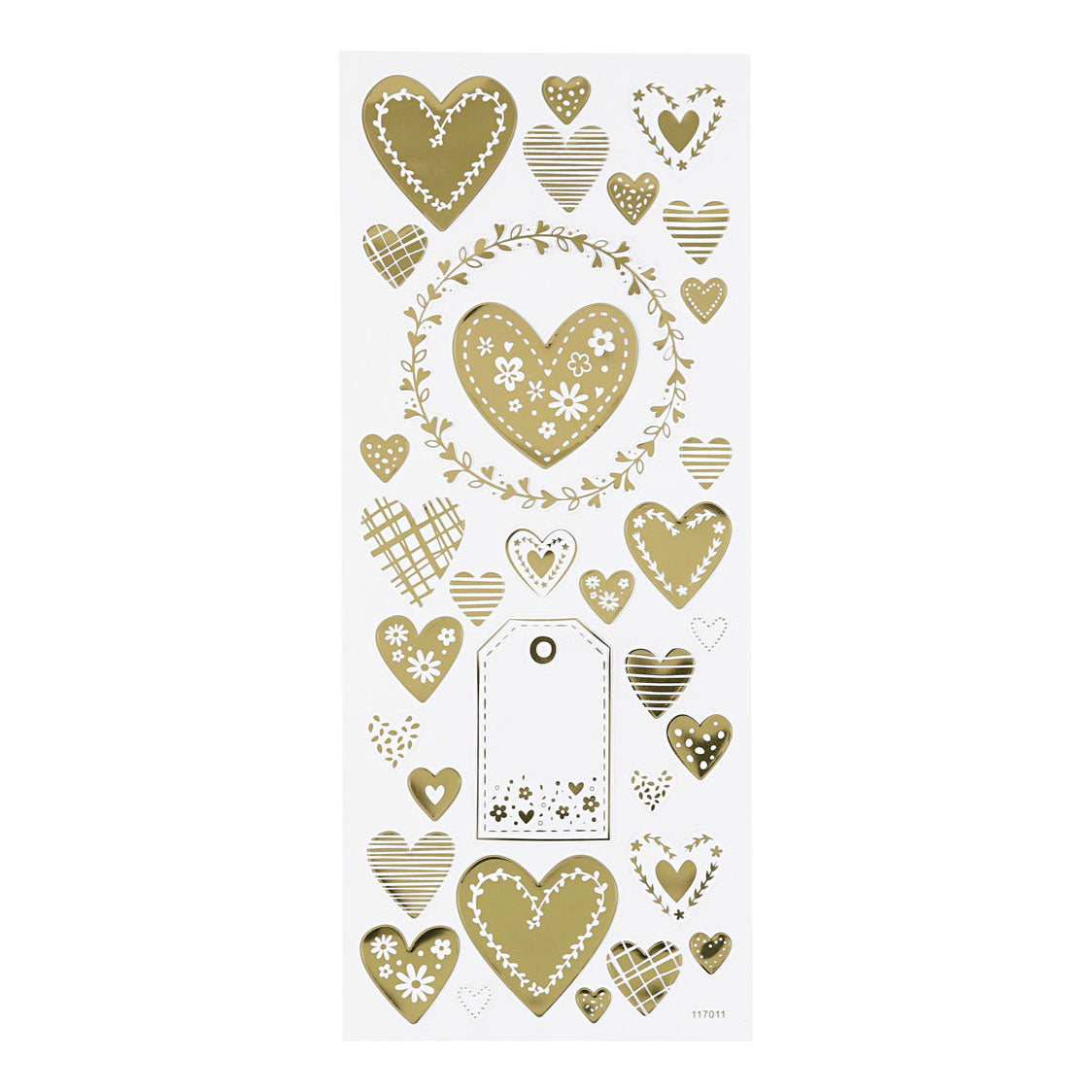 Creative Company Stickers Gold Hearts, 1 Vel