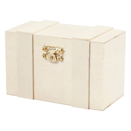 Crétiv Company coffre au trésor en bois, 12.5x7.5x6cm