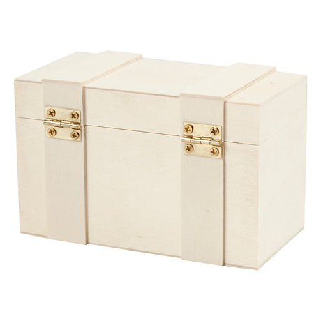 Crétiv Company coffre au trésor en bois, 12.5x7.5x6cm