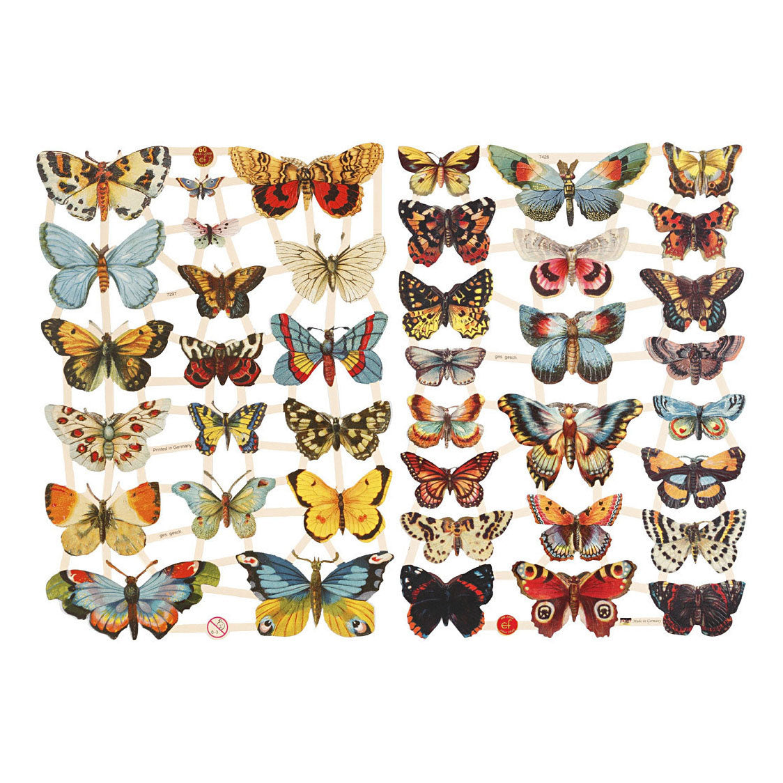 Creativ Company Vintage Pictures Butterflies, 2 arkusze