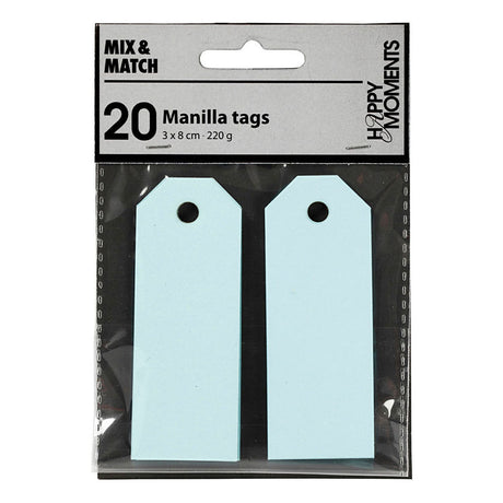 Creativ Company Manilla Labels Light Blue, 20e.