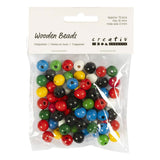 Creativ company perles en bois de différentes couleurs, 70 pcs.