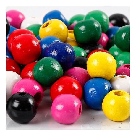 Creativ company perles en bois de différentes couleurs, 70 pcs.