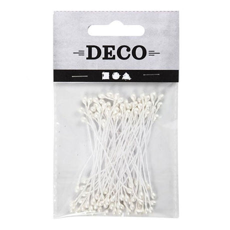 Creativ company cc étamines de fleurs 6 cm blanches 100 pièces