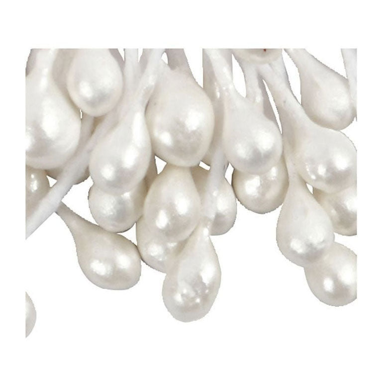 Creativ company cc étamines de fleurs 6 cm blanches 100 pièces