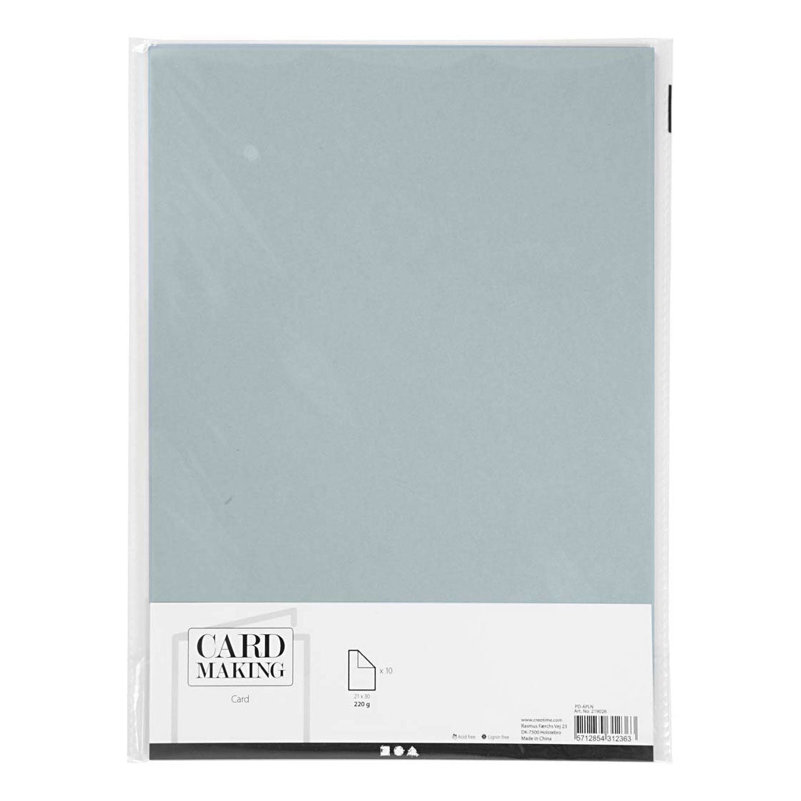 Creativ Company Cardboard Gray A4 220g, 10st.