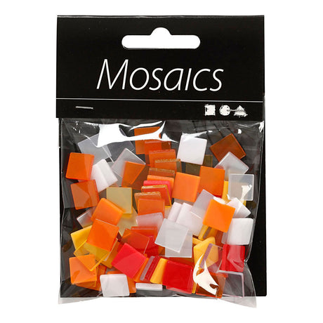 Creativ Company Mini Mosaic Red Orange 1x1mm, 25 grammes