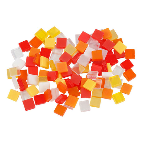 Creativ Company Mini Mosaic Red Orange 5x5 mm, 25 grammes