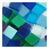 Creativ Company Mini Mosaic Blo Gréng 5x5mm, 25 Gramm