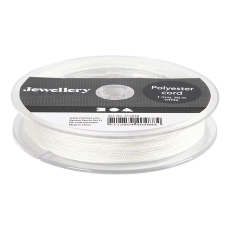 Crétiv Company Polyester Cord White, 50m