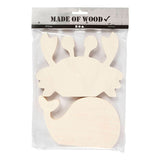 Creativ Company Wooden Marine Animals Krab og Whale, 2ST.