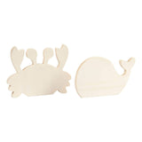 Creativ Company Wooden Marine Animals Krab og Whale, 2ST.