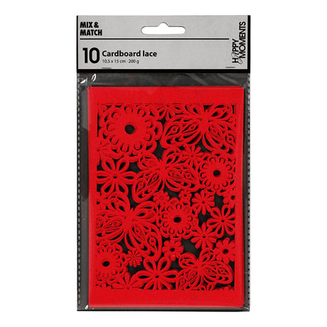Creativ Company Pattern Carton Red, 10st.