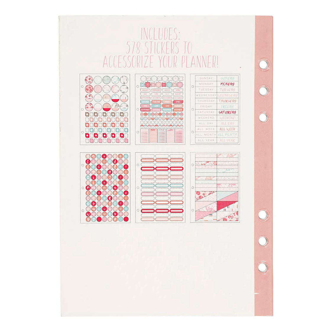 Creativ Company StickerBoek Aquarel A5 pour Planner, 578st.
