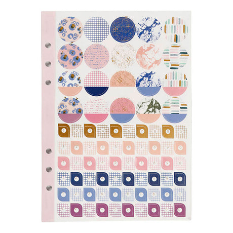 Société créative https: www.ccobby.nl livre d'autocollants-fleurs-a5-gold-purple-pink-1-piece