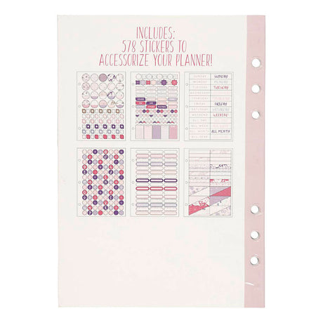 Société créative https: www.ccobby.nl livre d'autocollants-fleurs-a5-gold-purple-pink-1-piece