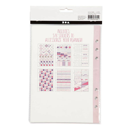 Société créative https: www.ccobby.nl livre d'autocollants-fleurs-a5-gold-purple-pink-1-piece