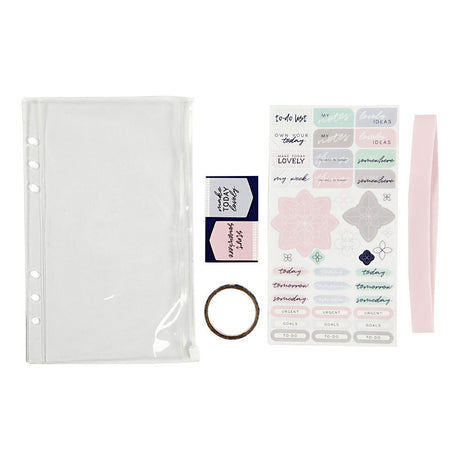 Pouche en plastique Creativ Company avec accessoires