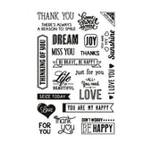 Creativ Company Silicone Stamps Texte en anglais. 1 feuille